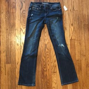 NWT Aeropostale Size 0 Bootcut dark wash jeans